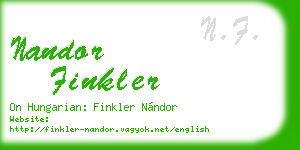 nandor finkler business card